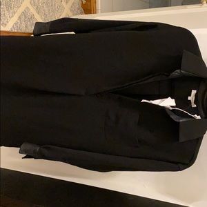 Vince black Long sleeve shirt dress